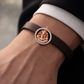 Premium Black Silicone Designer Bracelet with Rose Gold Ganesha & Diamond Circle