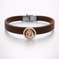 Premium Black Silicone Designer Bracelet with Rose Gold Ganesha & Diamond Circle