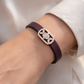 Luxury Navy Blue Silicone Bracelet with Rose Gold Floral Diamond Design