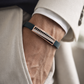 High-End Teal Silicone Bracelet with Rose Gold Rectangular Diamond Motif