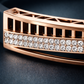 High-End Teal Silicone Bracelet with Rose Gold Rectangular Diamond Motif