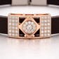 Premium Brown Silicone Designer Bracelet with Rose Gold Diamond Center