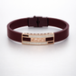 Premium Maroon Silicone Designer Bracelet with Rose Gold Pave Diamond Accent
