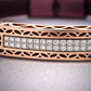 Premium Maroon Silicone Designer Bracelet with Rose Gold Cutwork Diamond Strip