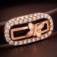 Luxury Brown Silicon Bracelet with Rose Gold Butterfly & Diamond Frame