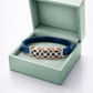Premium Navy Stretch Bracelet with Rose Gold & Diamond Accents