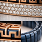 Aurelian Keyline Pavé Bracelet in Deep Blue Belt & Rose Gold