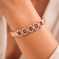 Eternity Halo Symphony Bracelet in Rose Gold & Diamond Accents