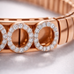 Eternity Halo Symphony Bracelet in Rose Gold & Diamond Accents