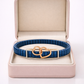 Eternal Bond Embrace Bracelet in Deep Blue Enamel & Rose Gold