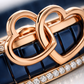 Eternal Bond Embrace Bracelet in Deep Blue Enamel & Rose Gold