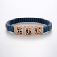 Divine Om Aura Bracelet in Deep Blue Enamel, Rose Gold & Diamond Pavé