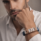 Divine Om Aura Bracelet in Deep Blue Enamel, Rose Gold & Diamond Pavé
