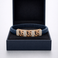 Divine Om Aura Bracelet in Deep Blue Enamel, Rose Gold & Diamond Pavé