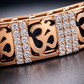 Divine Om Aura Bracelet in Deep Blue Enamel, Rose Gold & Diamond Pavé