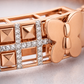 Monarch Butterfly Mosaic Bracelet in Rose Gold & Diamond Accents