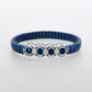 Eternis Circle Harmony Bracelet in Deep Blue Enamel & Diamond Accents