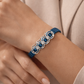 Eternis Circle Harmony Bracelet in Deep Blue Enamel & Diamond Accents