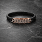 Noir Radiance Rail Bracelet in Black Enamel, Rose Gold & Diamond Pavé