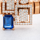 Aurevoir Sapphire Frame Bracelet in Rose Gold & Diamond Pavé