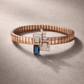 Aurevoir Sapphire Frame Bracelet in Rose Gold & Diamond Pavé