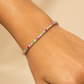 Silver Multicolour CZ Tennis Bracelet for Women