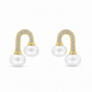 Gold-Tone Pearl Earrings