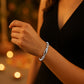 Silver Modern Geometric CZ Bracelet for Women