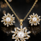 Sunburst Necklace & Earrings Set