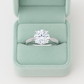 Round Solitaire Ring with Side Accent Crystals