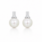 Elegant 925 Sterling Silver Classic Pearl Drop Stud Earrings for Women