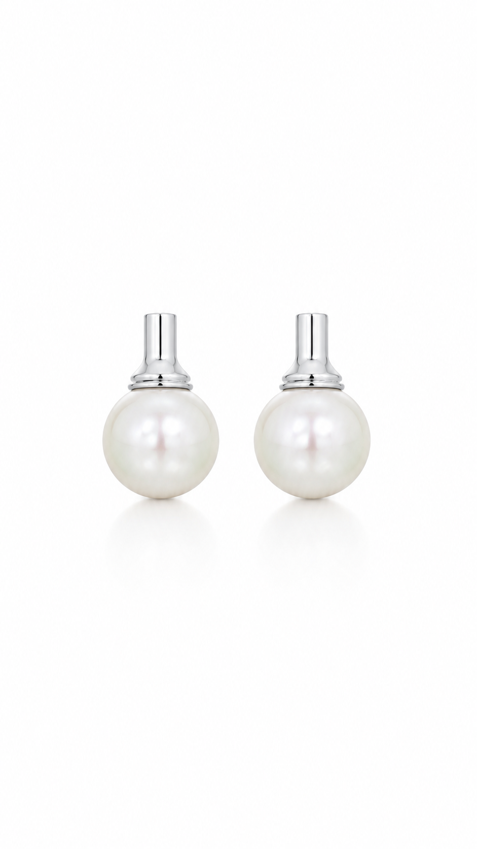 Elegant 925 Sterling Silver Classic Pearl Drop Stud Earrings for Women