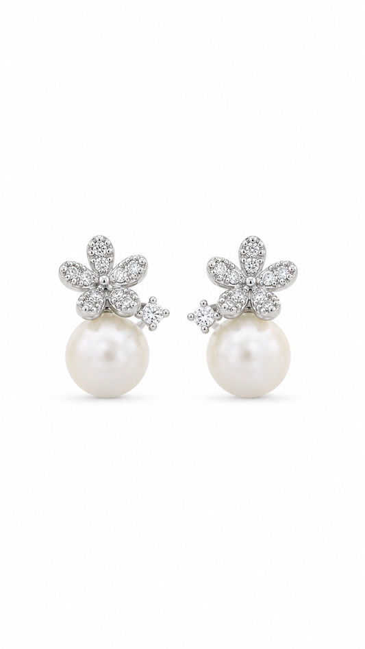 Floral Pearl Earrings