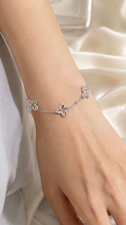 Triple Floral Bracelet