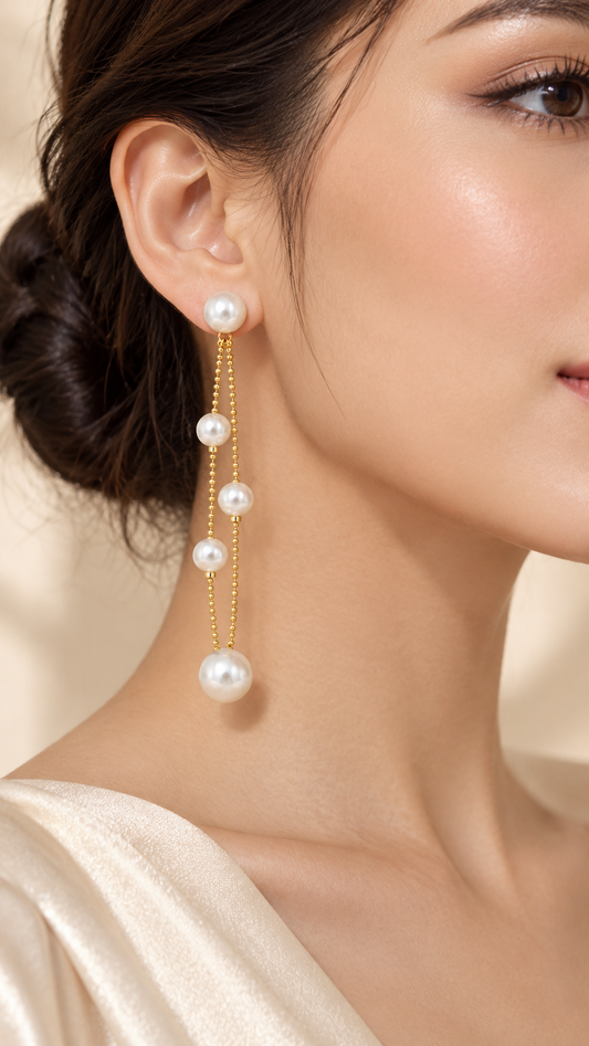 Double Chain Drop Earrings
