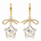 Bow & Floral Drop Earrings