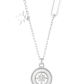 925 Silver Star Compass Pendant Necklace for Women – Trendy CZ Charm Chain Design