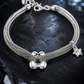 Multi-Strand Chain Bracelet with Flower & Star