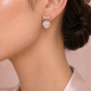 Bow Heart Halo Earrings