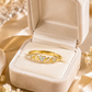 Elegant Gold Heart CZ Open Heart Adjustable Bangle Bracelet for Women