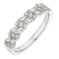 Floral Cluster 925 Silver Ring with Marquise and Round Zircon Stones