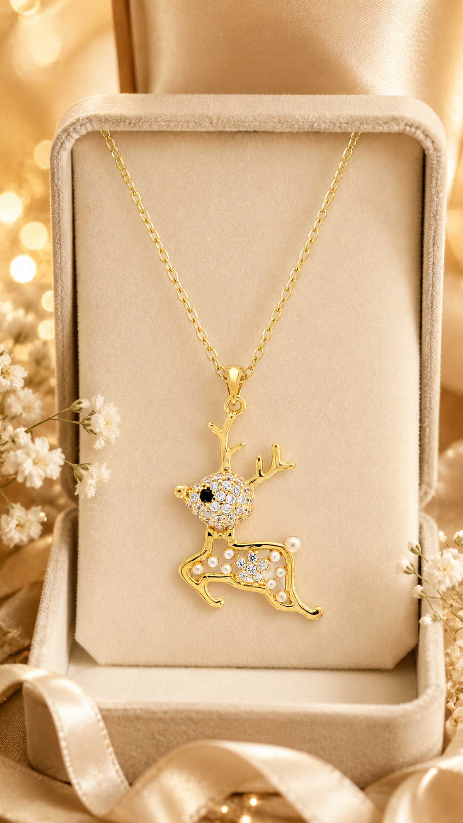 Luxury Deer Crystal Pendant