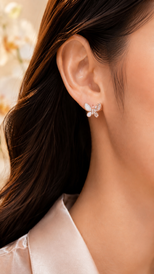 Mother of Pearl Butterfly Earrings
