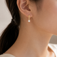 Gold-Tone Bar & Pearl Earrings