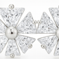 925 Silver Triangle Petal Floral Stud Earrings for Women