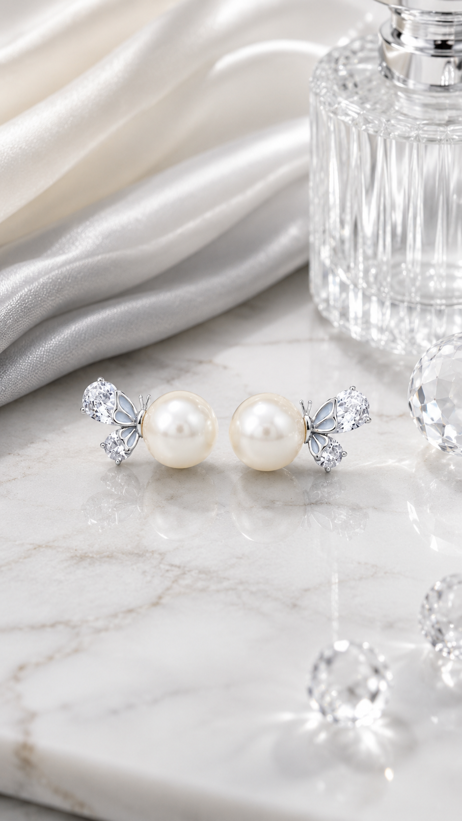 Pearl Butterfly Earrings