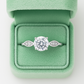 Elegant Solitaire 925 Silver Ring with Zircon Accents on Band