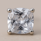 925 Silver Cushion-Cut Solitaire Stud Earrings for Women