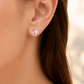 Pink & White Heart Earrings