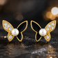 Black & White Butterfly Earrings